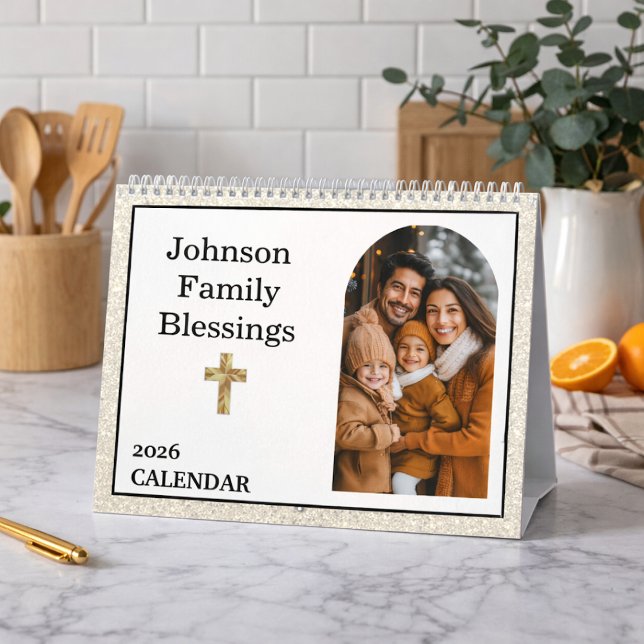 Bibelvers Guld Kors Välvd Fotogalleri Kalender (Skapare uppladdad)