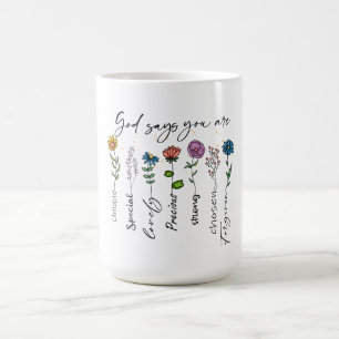 Bibelvers Inspiration Vildblomma Kristet Citat Kaffemugg