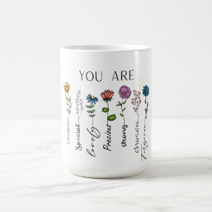 Bibelvers Inspiration Vildblomma Positiv Citat Kaffemugg