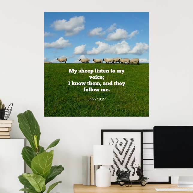 Bibelvers, Johannes 10:27, Poster (Hemmakontoret)