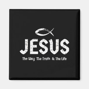 Bibelvers John 14_6 Jesus Vägen Sanning & Liv Magnet
