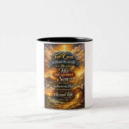 Bibelvers John 3:16 Kaffe Mugg