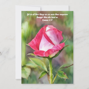 Bibelvers konst Rosa Ros Kort