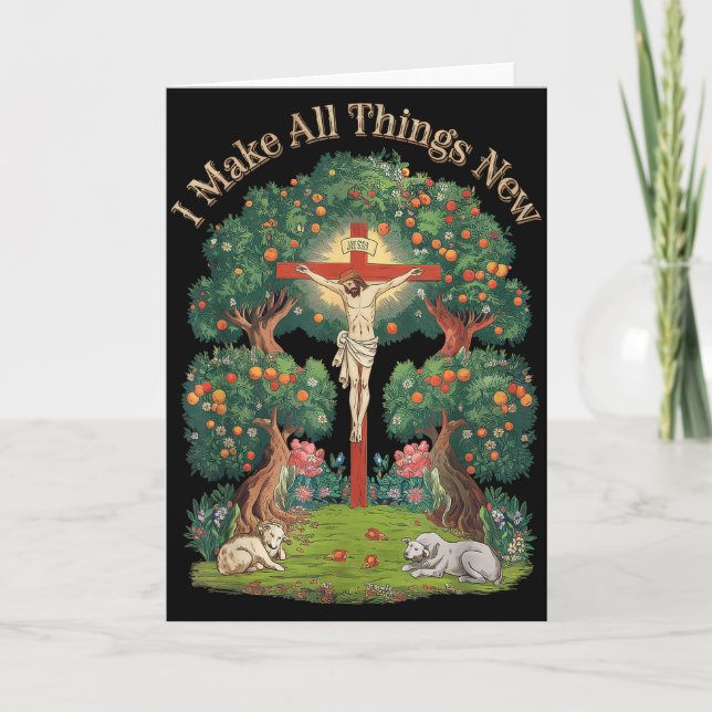 Bibelvers Kristet Tro Kristendom Kyrka Je Kort (Framsida)