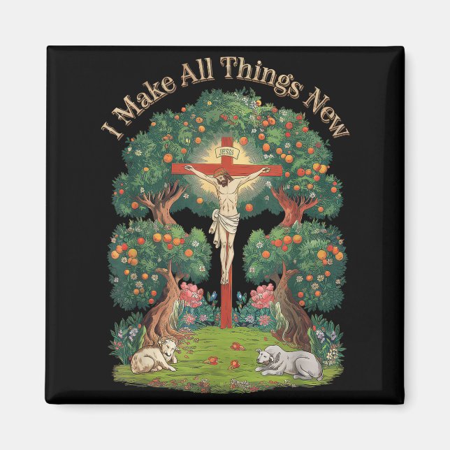 Bibelvers Kristet Tro Kristendom Kyrka Je Magnet (Framsidan)