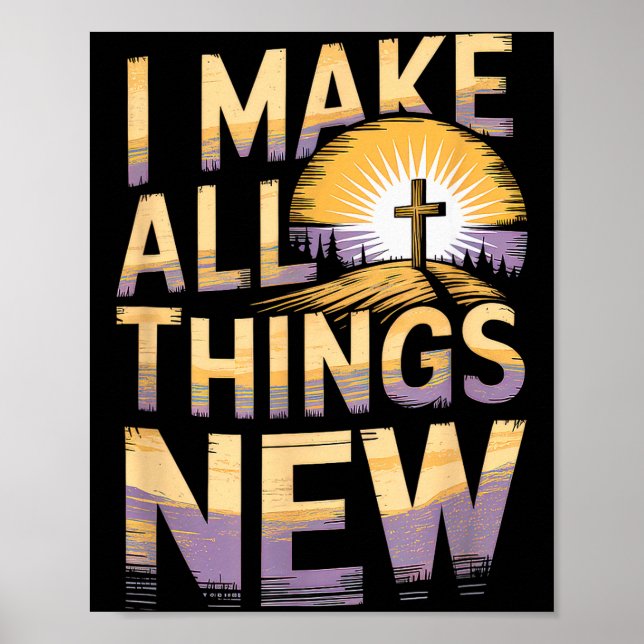 Bibelvers Kristet Tro Kristendom Kyrka Je Poster (Framsidan)