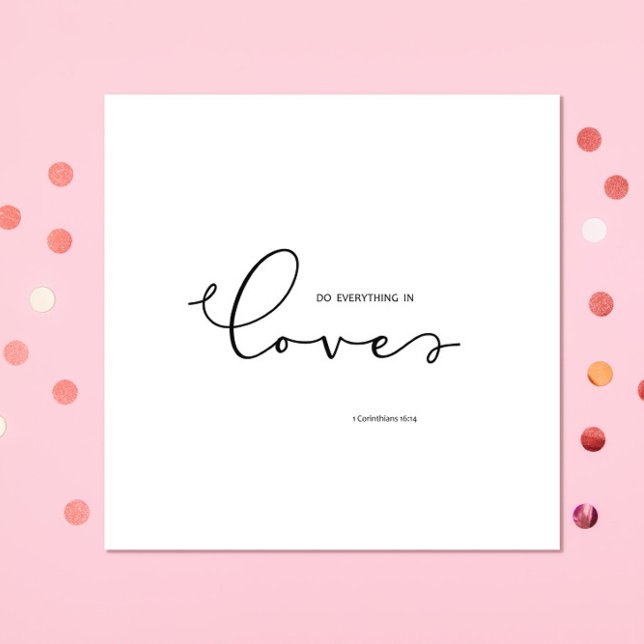 Bibelvers om kärlek vit pappersservett (Skapare uppladdad)