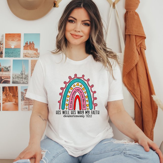 Bibelvers regnbåge skrift t shirt (Skapare uppladdad)
