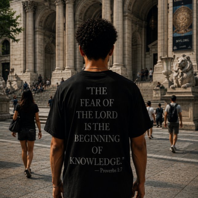 Bibelvers T-Shirt Ordspråksbok 1:7 (Skapare uppladdad)