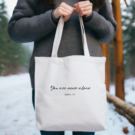 Bibelversa Du är aldrig ensam Tote Bag Tygkasse