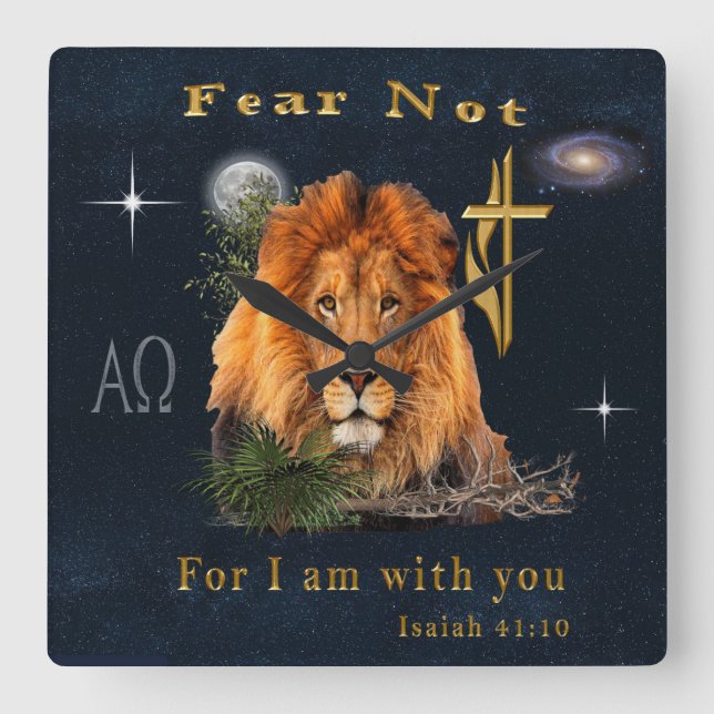 Bibelversa Fyrkantig Klocka (Framsida)