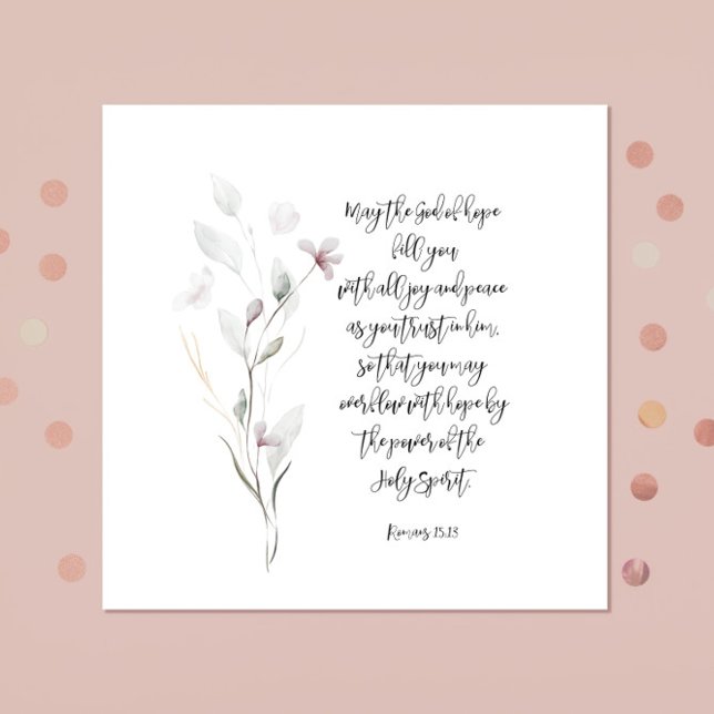 Bibelversa hebreiska kvadrat pappersservett (Skapare uppladdad)