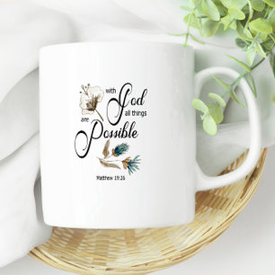 Bibelversa sak är möjligt med Gud Kaffemugg
