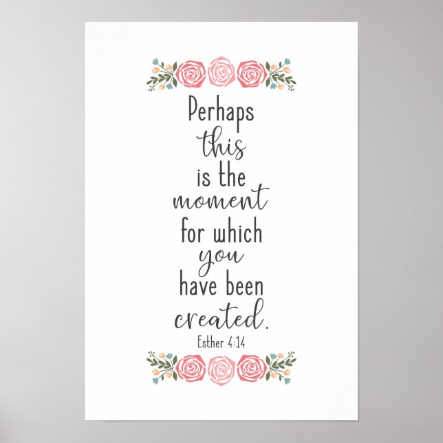 Bibelverse - Esther 4:14 Poster (Framsidan)