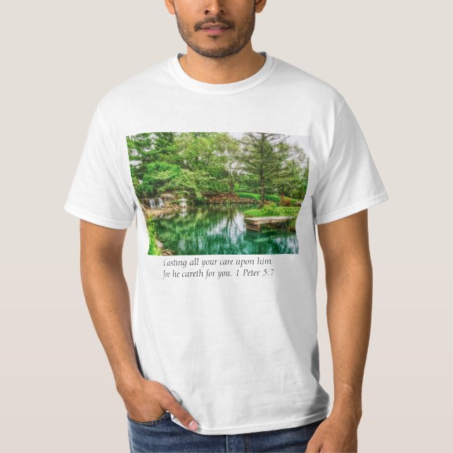 Bibelverse för reflektioner i Grönten vår T Shirt (Framsida)