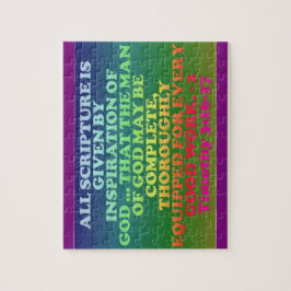 Bibelverse från 2 Timothy 3:16 - 17. Pussel