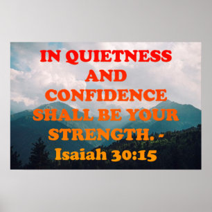 Bibelverse från den Isaiah 30:15. Poster