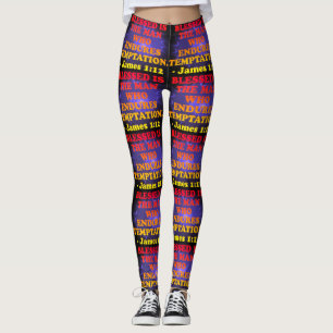 Bibelverse från den James 1:12. Leggings