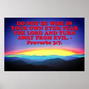 Bibelverse från Proverbs3:7. Poster