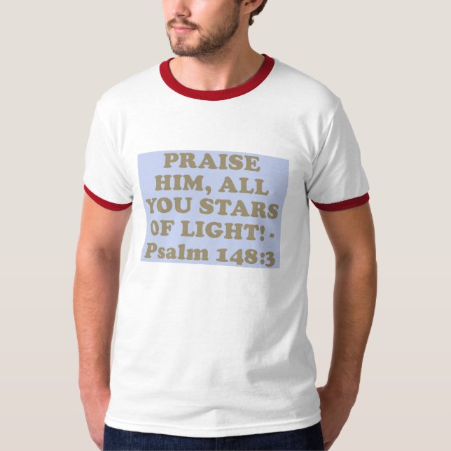 Bibelverse från Psalm148:3. T-shirt (Framsida)