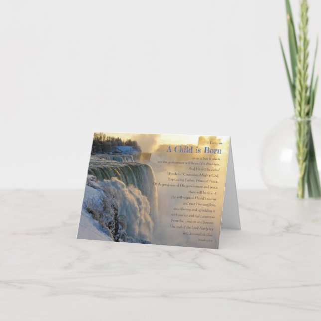Bibelverse Isaiah 9:6-7 julkort Kort (Framsida)