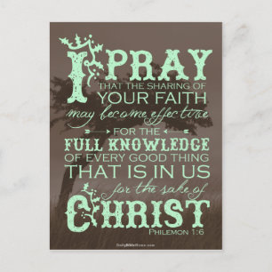 Bibelverse-kort - Philemon 1:6 Vykort