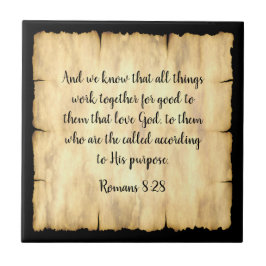 Bibelverse - liten keramisk panel kakelplatta