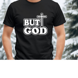 Bibelverse ", men Gud" Typografi anpassar sig T Shirt