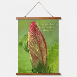 Bibelverse Photo, Hibiscus Flower med Vatten Drop