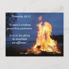 Bibelverse Proverbs 19 11 Visdomspatient Vykort