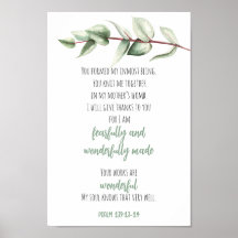 Bibelverse Scripture Wall Art Grönt Eucalyptus