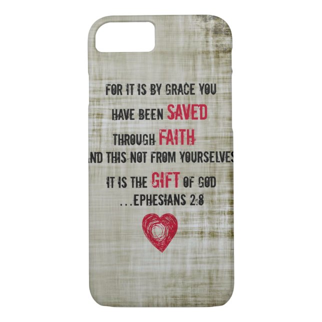 BibelVerseEphesians 2:8 Case-Mate iPhone Skal (Baksida)