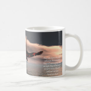 BibelVerseIsaiah 40:28 - 31 med örnen Kaffemugg