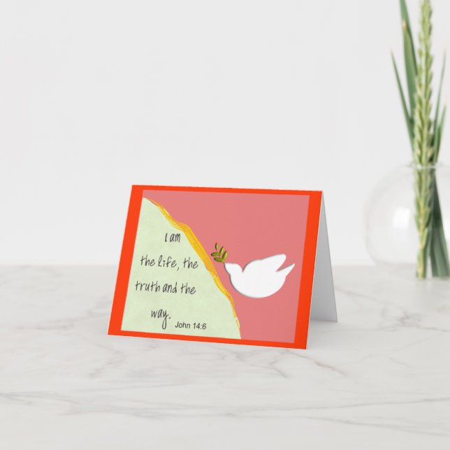 BibelVerseJohn 14:6 Notecards Kort (Framsida)