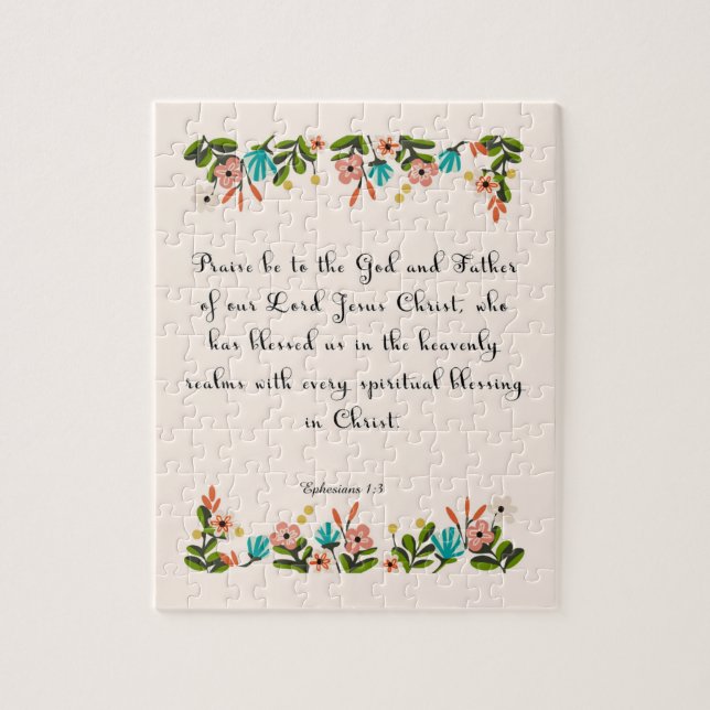 BibelVersekonst - Ephesians 1:3 Pussel (Vertikal)