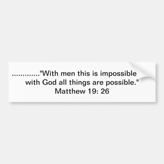 BibelverseMatthew 19:26 Bildekal (Framsidan)