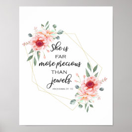 Bibelversen är mycket dyrare än juveler poster