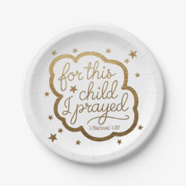 Bibelversen från 1 samuel 1:27 Papper plåt