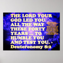 Bibelversen från Deuteronomy 8:2. Poster