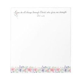 Bibelversen jag kan göra all Sak Elegant botanisk Anteckningsblock