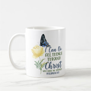 Bibelversen jag kan göra hela Saken genom Kristus Kaffemugg