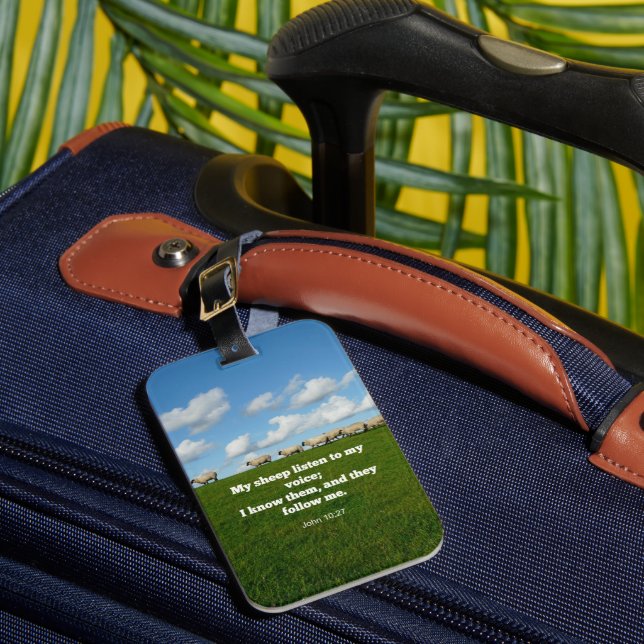 Bibelversen, John 10:27, mina får... Bagagebricka (Framsida Insitu 1)