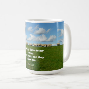 Bibelversen, John 10:27, mina får... Kaffemugg