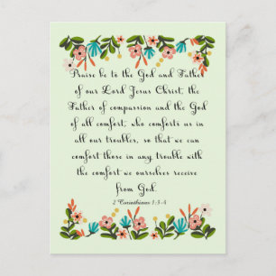 Bibelverser Art. 2 Corinthians 1:3-4 Vykort
