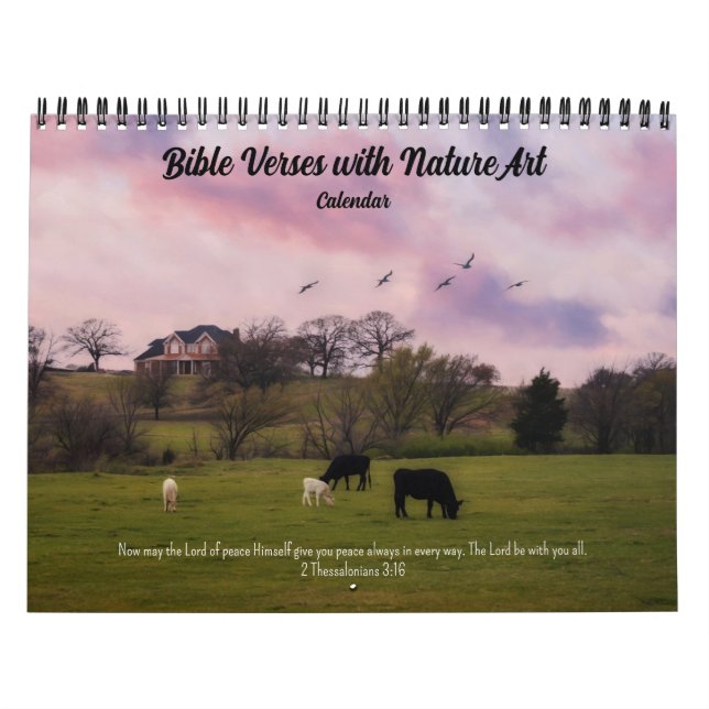 Bibelverser med naturkonstkalendern kalender (Omslag)