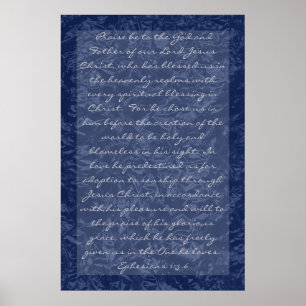 Bibelverser om familjen Ephesian 1:3-6 Poster