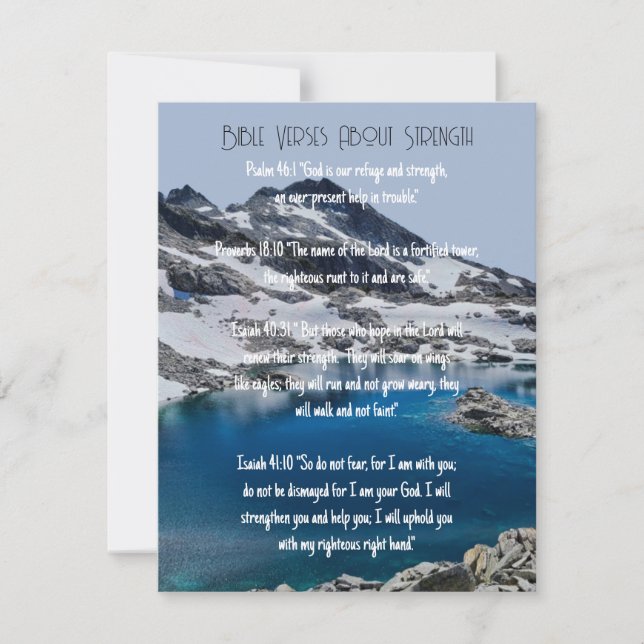 Bibelverser om styrka inbjudningar (Framsida)