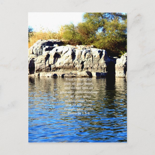 BibelVerses citerar om förtroendeProverbs3:5 - 6 Vykort (Framsida)