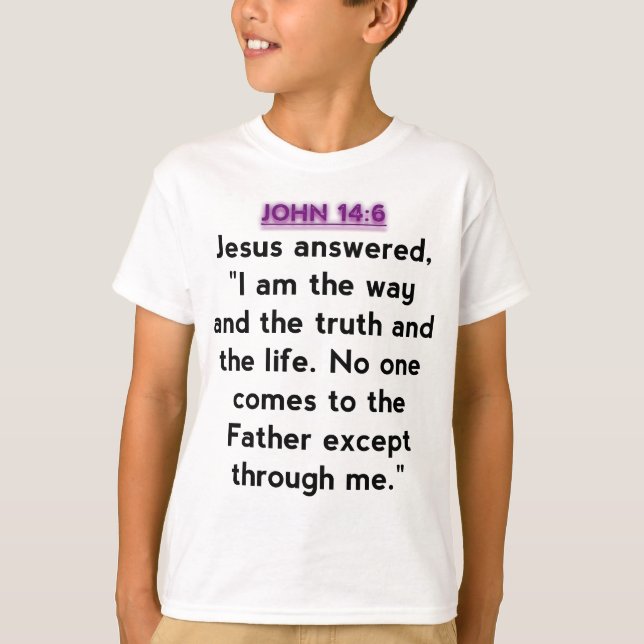BibelVerses - John 14:6 T-shirt (Framsida)