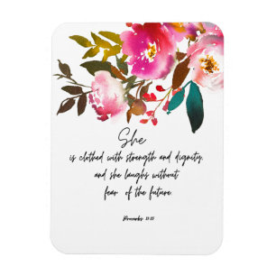 Bibelverterad Blommigt Magnet